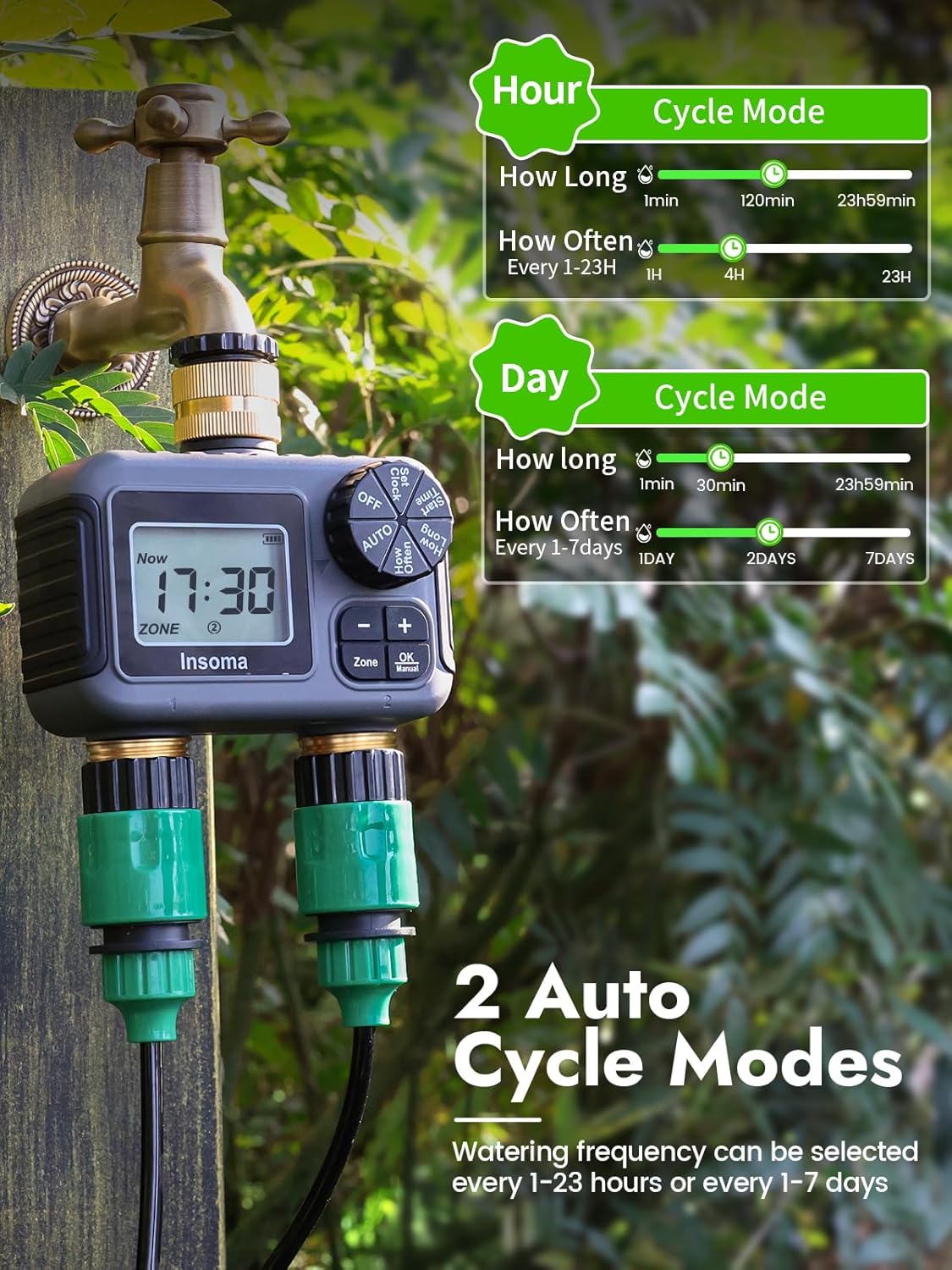Dual Outlets Smart Irrigation  - Timer Dual Outlet ulasan dan harga